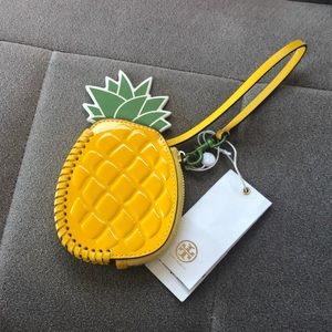 Tory Burch pineapple coin wallet. NWT